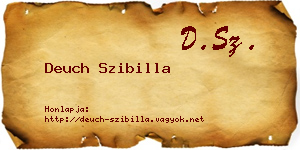 Deuch Szibilla névjegykártya